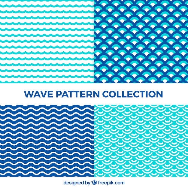 Colección de patrones de ondas abstractos