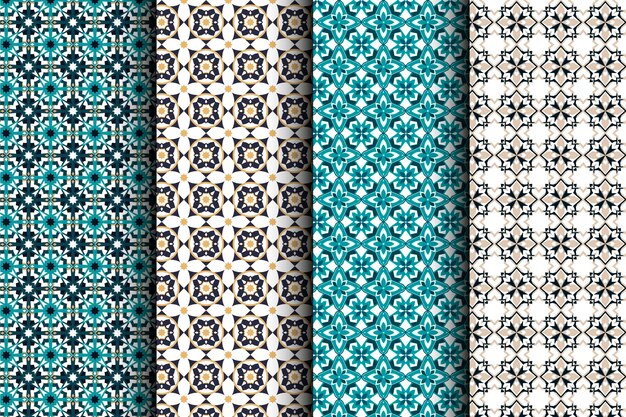 Colección de patrones ornamentales árabes