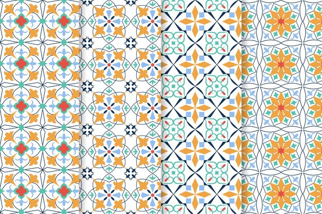 Colección de patrones ornamentales árabes