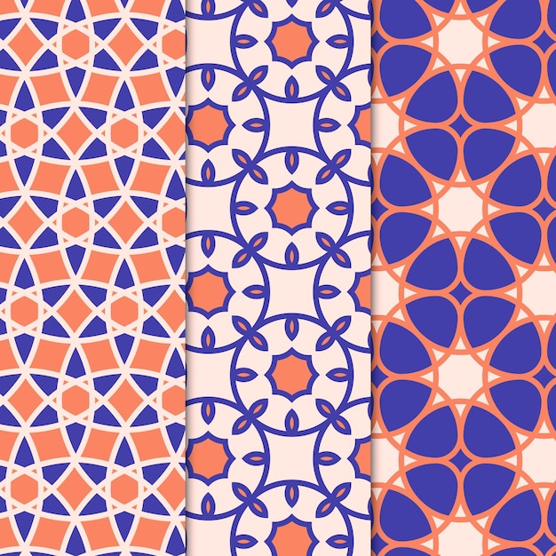 Colección de patrones ornamentales árabes