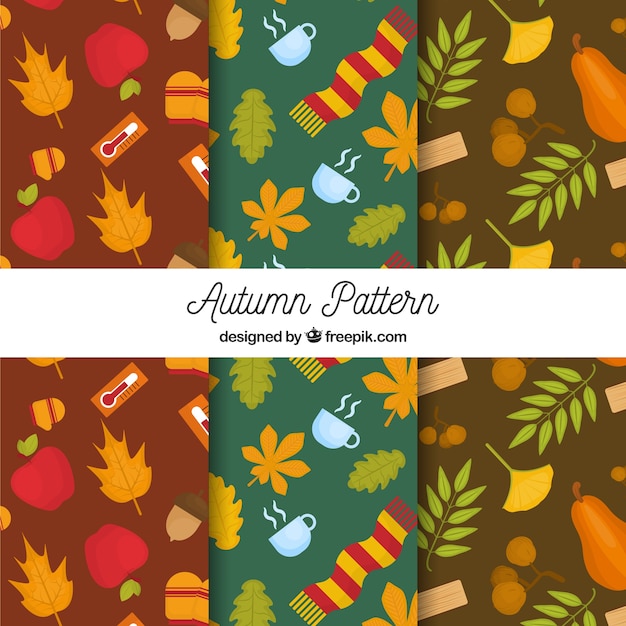 Colección de patrones de otoño