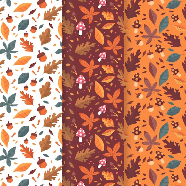 Colección de patrones de otoño