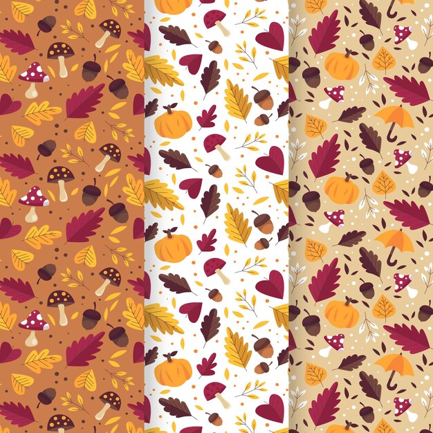 Colección de patrones de otoño