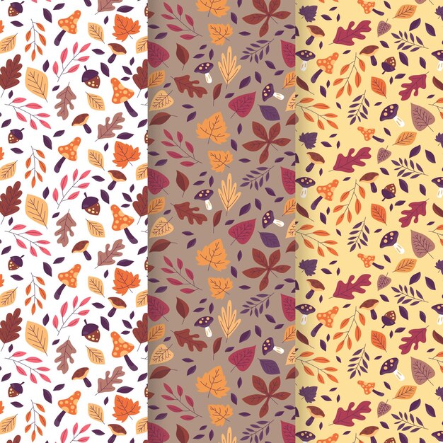 Colección de patrones de otoño