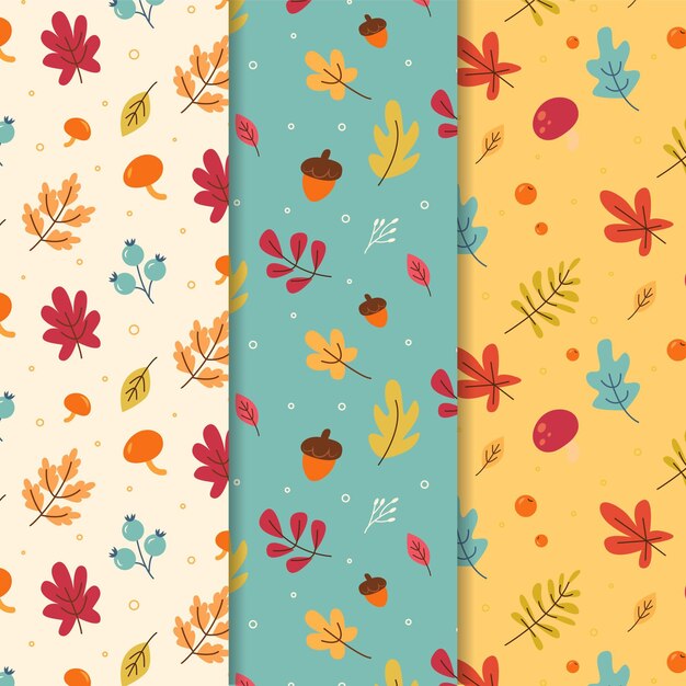 Colección de patrones de otoño