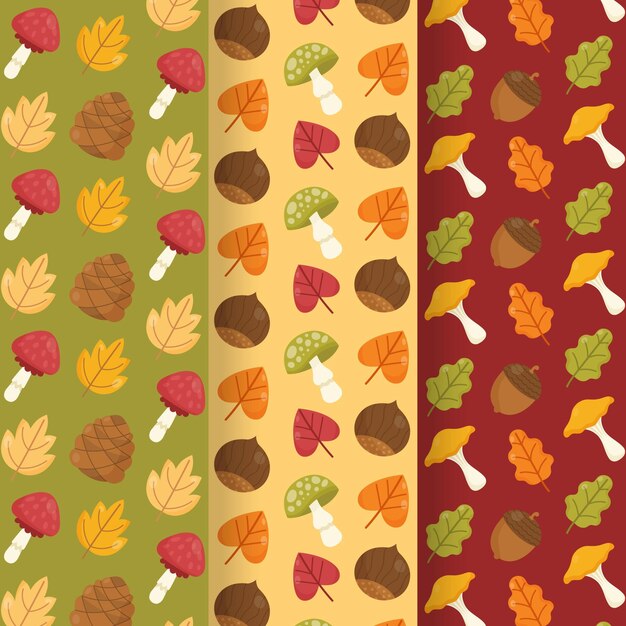 Colección de patrones de otoño