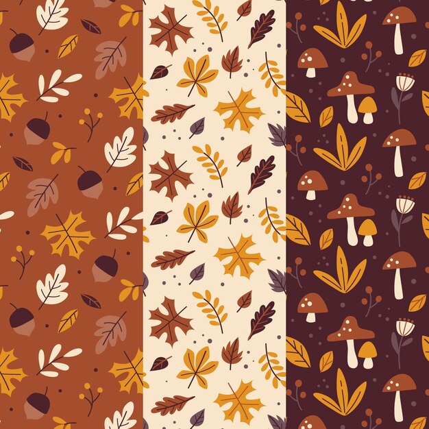 Colección de patrones de otoño