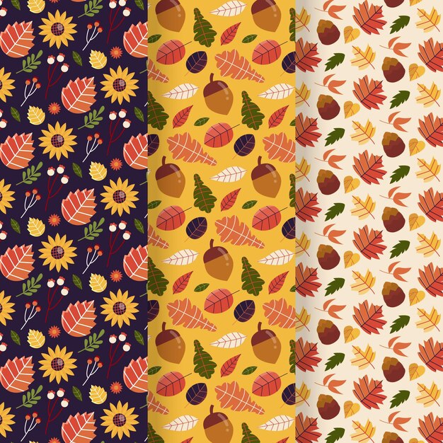 Colección de patrones de otoño