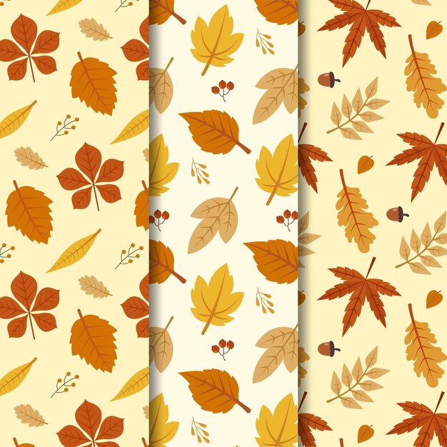 Colección de patrones de otoño