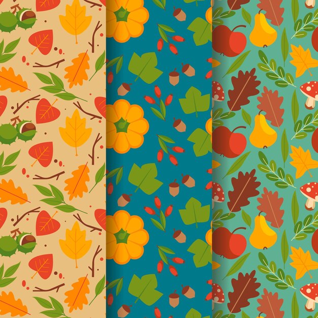Colección de patrones de otoño