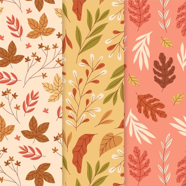 Colección de patrones de otoño