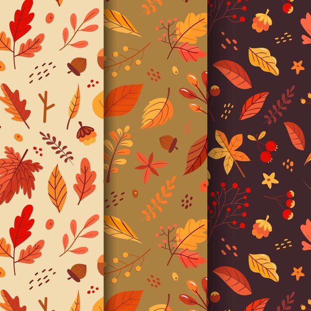 Colección de patrones de otoño