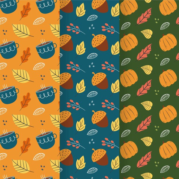Colección de patrones de otoño