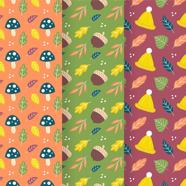 Colección de patrones de otoño