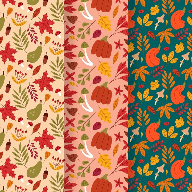 Colección de patrones de otoño