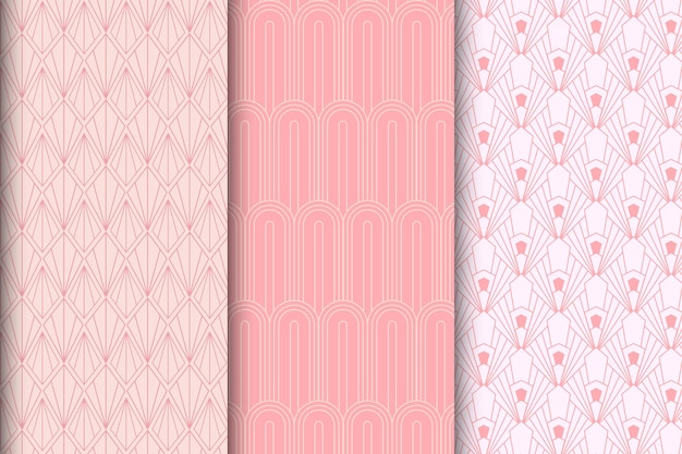 Colección de patrones planos art deco