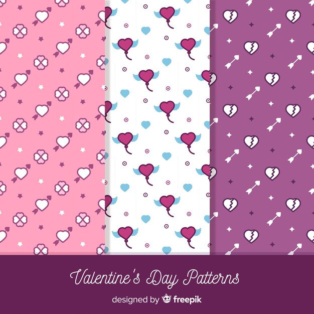 Colección patrones planos san valentín