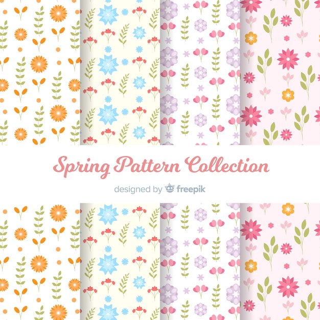 Colección de patrones de primavera