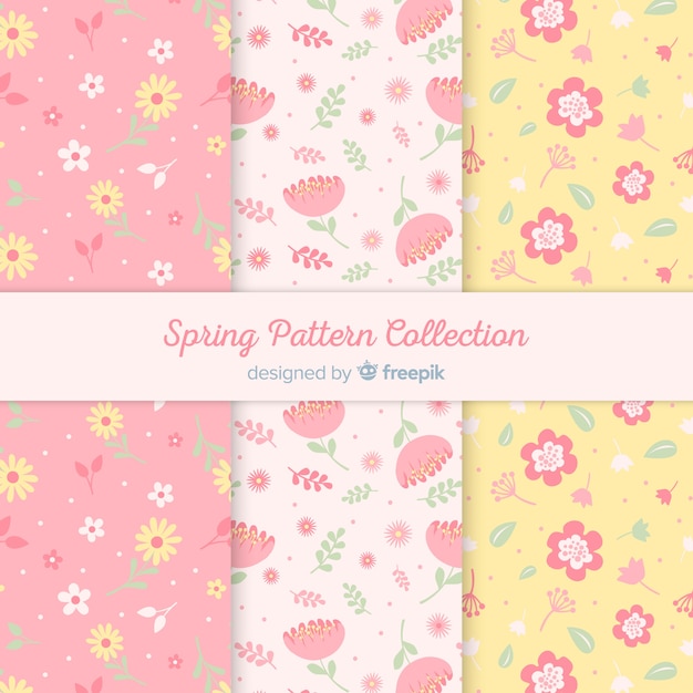 Colección de patrones de primavera