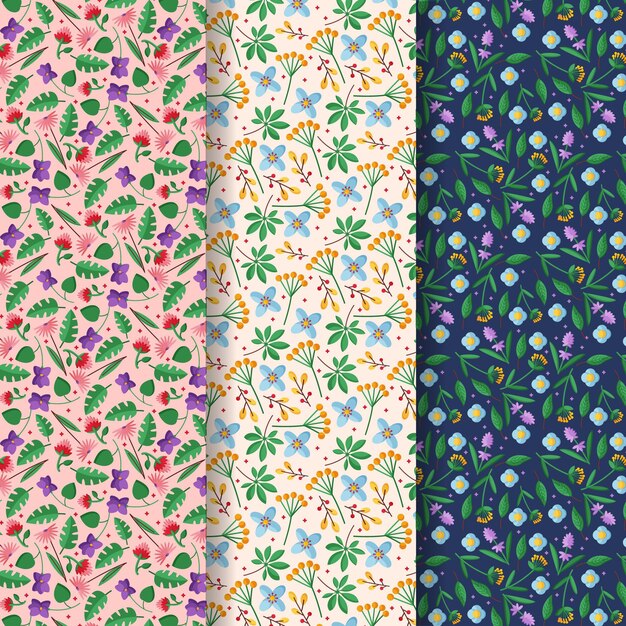 Colección de patrones de primavera