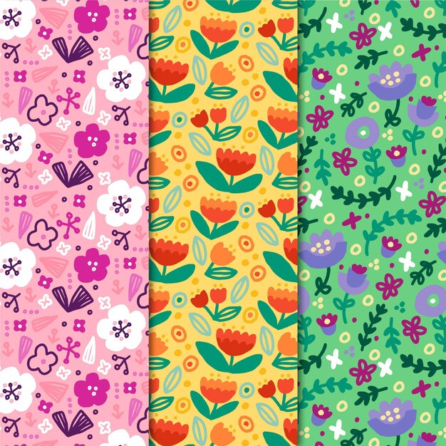 Colección de patrones de primavera