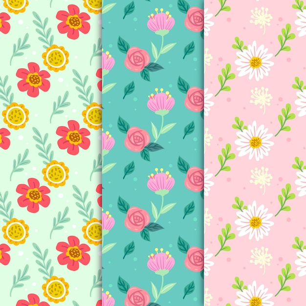 Colección de patrones de primavera