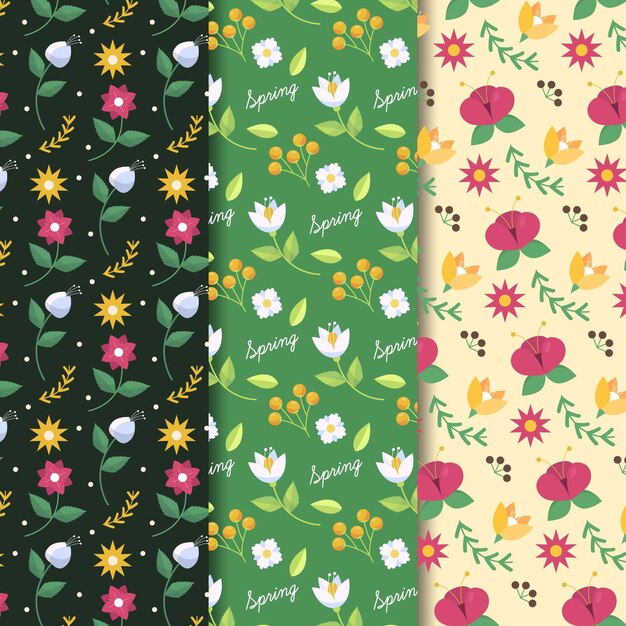 Colección de patrones de primavera