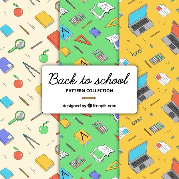 Colección de patrones de regreso a la escuela