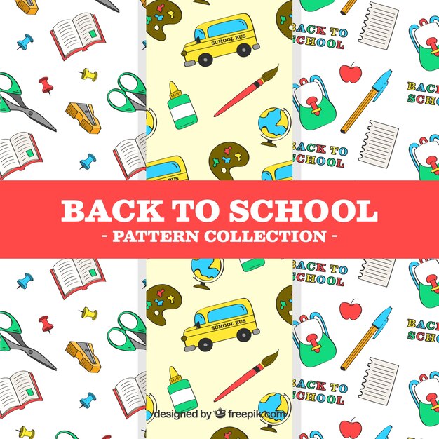 Colección de patrones de regreso a la escuela