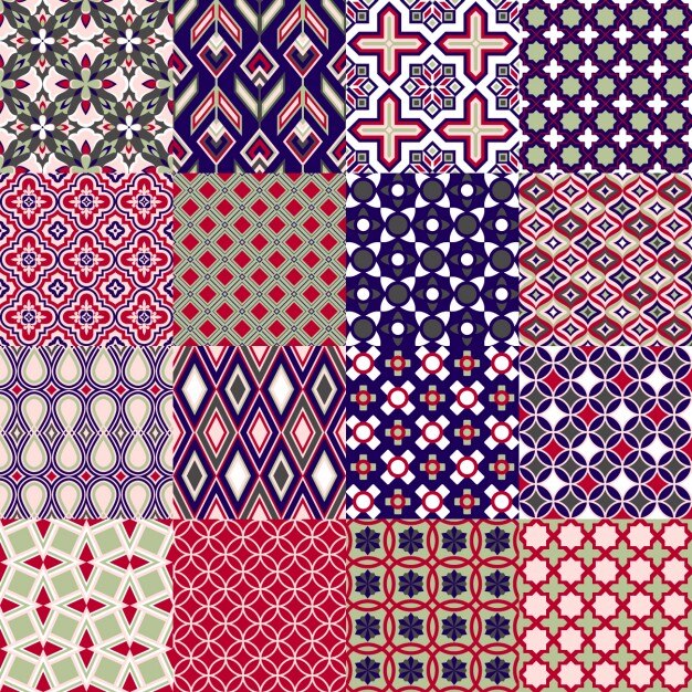 Colección de patrones retro