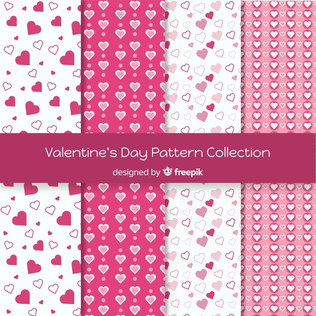 Colección patrones san valentín planos