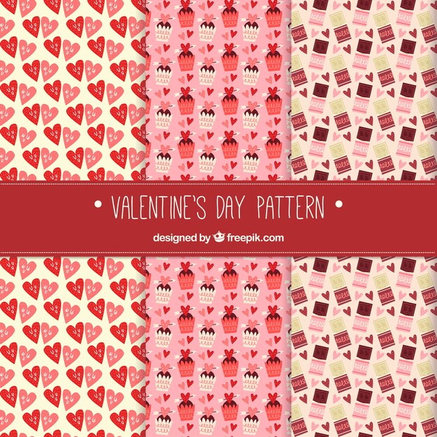 Colección de patrones de san valentin