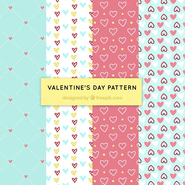 Colección de patrones de san valentin