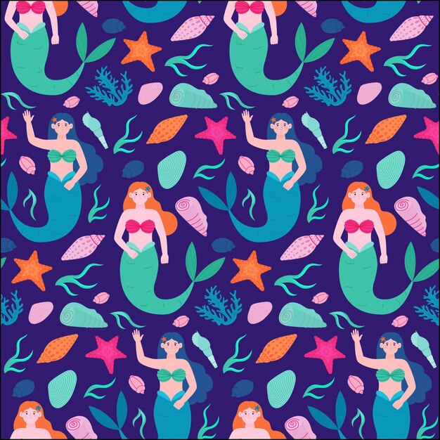 Colección de patrones de sirena