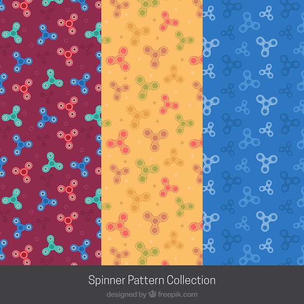 Vector gratuito colección de patrones de spinner