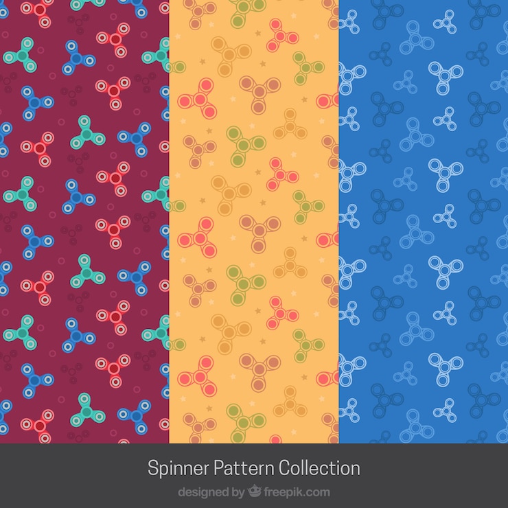 Vector gratuito colección de patrones de spinner