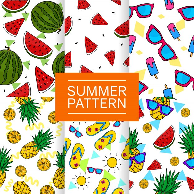 Colección de patrones de verano