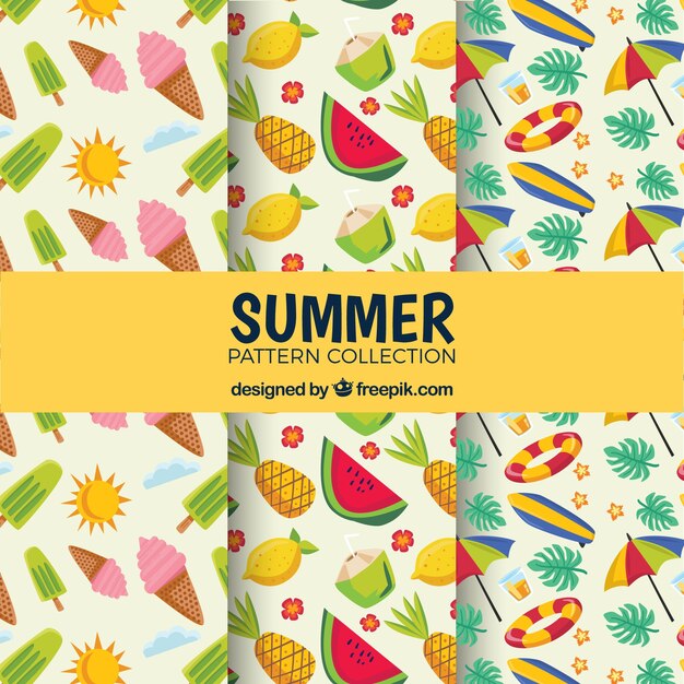 Colección de patrones de verano