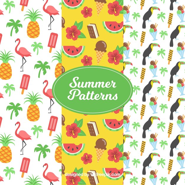 Colección de patrones de verano