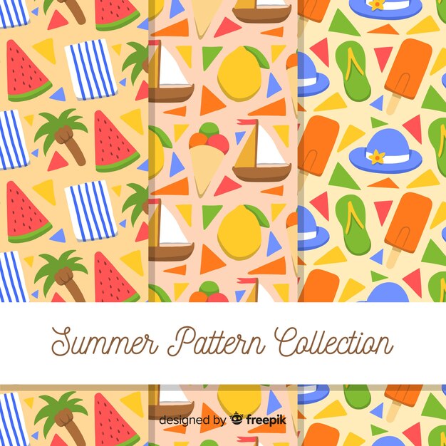 Colección de patrones de verano