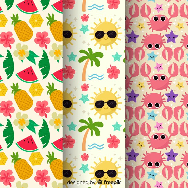 Colección de patrones de verano