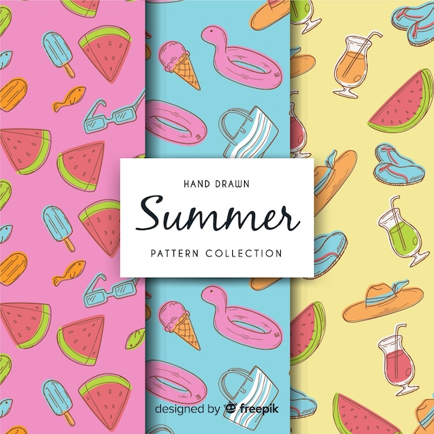 Colección de patrones de verano