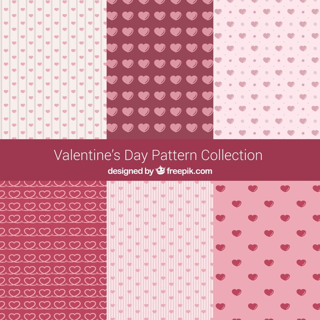 Colección de patrones vintage de san valentín