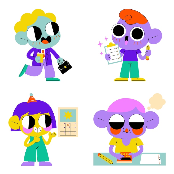 Vector gratuito colección de pegatinas de artículos esenciales esmaltados.