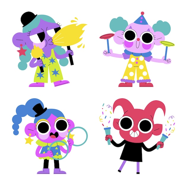 Colección de pegatinas de carnaval esmaltadas