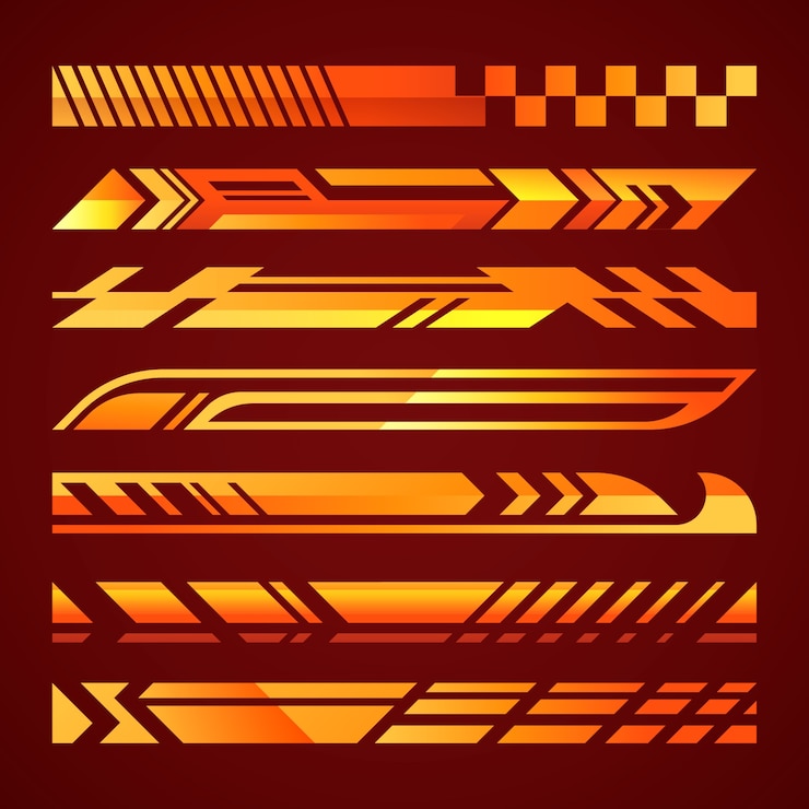 Vector gratuito colección de pegatinas para coches.