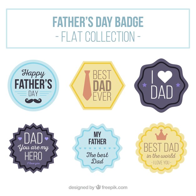 Colección de pegatinas del día del padre 