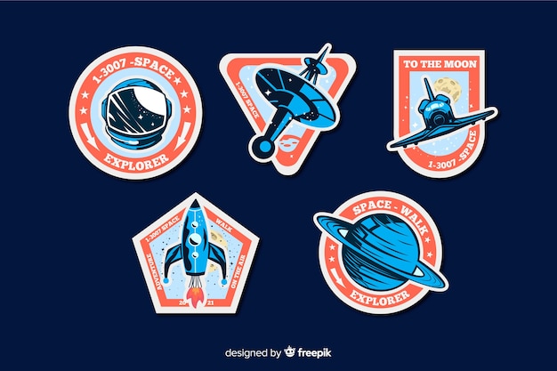 Colección de pegatinas de espacio geométrico