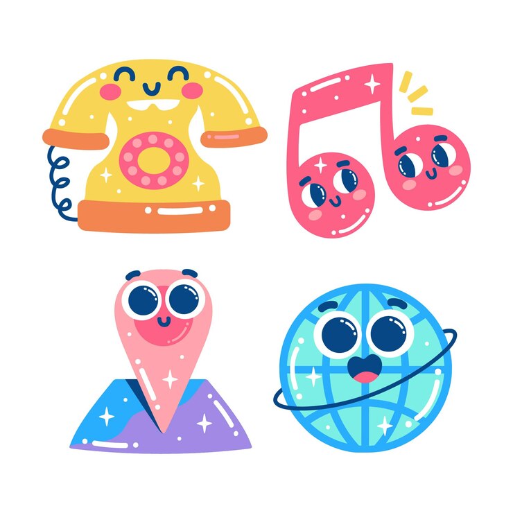 Vector gratuito colección de pegatinas glitzy essentials