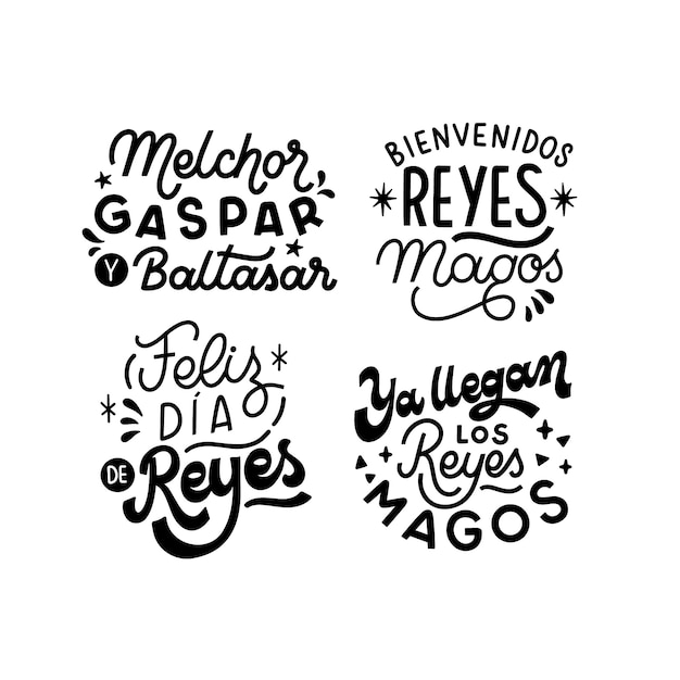 Colección pegatinas letras reyes magos